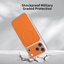 Charger l&#39;image dans la galerie, Casekis Magnetic Shockproof Leather Phone Case Orange
