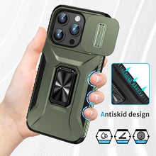 Load image into Gallery viewer, Casekis Ring Stand Shockproof Phone Case Green

