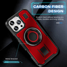 Cargar imagen en el visor de la galería, Casekis Rotating Stand Shockproof Phone Case Red
