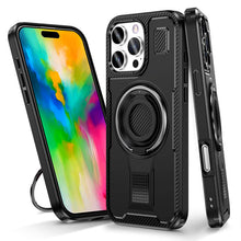 Cargar imagen en el visor de la galería, Casekis Rotating Stand Shockproof Phone Case Black
