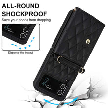 Carregar imagem no visualizador da galeria, Casekis Crossbody Cardholder Phone Case For Galaxy Z Flip 4 Black
