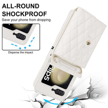 Cargar imagen en el visor de la galería, Casekis Crossbody Cardholder Phone Case For Galaxy Z Flip 5 White
