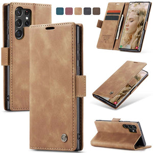 Casekis Retro Wallet Case For Galaxy S23 Ultra 5G