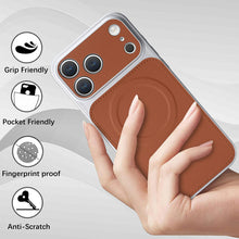 Charger l&#39;image dans la galerie, Casekis Magnetic Shockproof Leather Phone Case Brown
