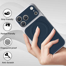 Charger l&#39;image dans la galerie, Casekis Magnetic Shockproof Leather Phone Case Dark Blue
