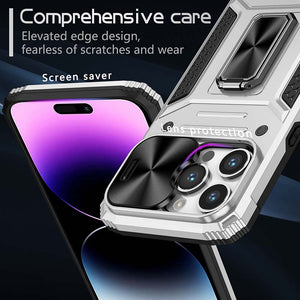 Casekis Magnetic Suction Stand Shockproof Protective Case Silver