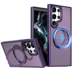Casekis Anti-shock Magsafe Stand Phone Case Purple