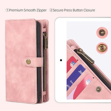 Load image into Gallery viewer, Casekis Zipper 11 Card Slots Wallet Phone Case Pink
