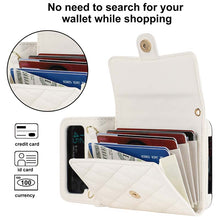 Load image into Gallery viewer, Casekis Crossbody Cardholder Phone Case For Galaxy Z Flip 4 White
