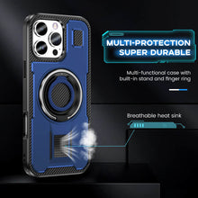 Cargar imagen en el visor de la galería, Casekis Rotating Stand Shockproof Phone Case Blue
