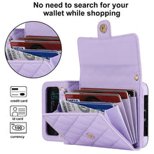 Load image into Gallery viewer, Casekis Crossbody Cardholder Phone Case For Galaxy Z Flip 3 Purple
