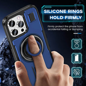 Casekis Rotating Stand Shockproof Phone Case Blue