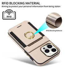 Muat gambar ke penampil Galeri, Casekis Ring Stand RFID Card Holder Phone Case Beige
