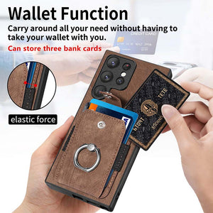 Casekis Ring Cardholder Portable Phone Case Brown