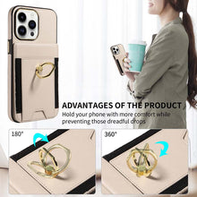 Load image into Gallery viewer, Casekis Ring Stand RFID Card Holder Phone Case Beige
