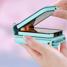Load image into Gallery viewer, Casekis Crossbody Cardholder Phone Case For Galaxy Z Flip 3 Green
