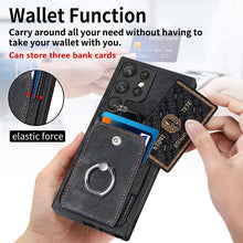 Muat gambar ke penampil Galeri, Casekis Ring Cardholder Portable Phone Case Black
