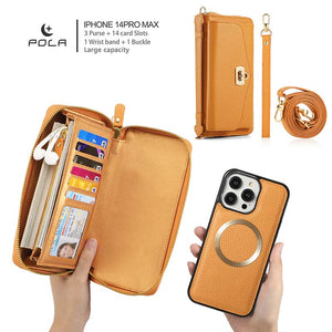 Casekis Multifunction Tote Crossbody Solid Color Phone Bag Orange
