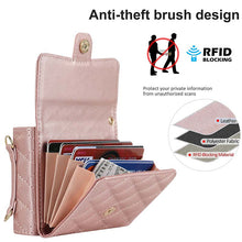 Cargar imagen en el visor de la galería, Casekis Crossbody Cardholder Phone Case For Galaxy Z Flip 5 Rose Gold
