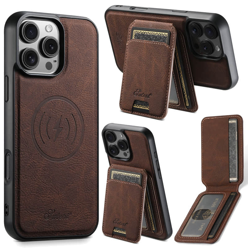 Casekis MagSafe Cardholder Detachable Phone Case Brown