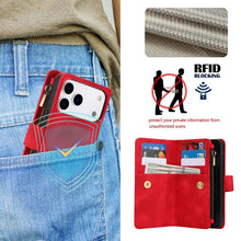 Lade das Bild in den Galerie-Viewer, Casekis Crossbody 9 Card Holder Phone Case Red

