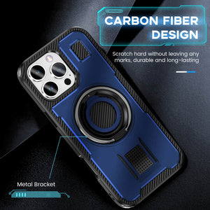 Casekis Rotating Stand Shockproof Phone Case Blue