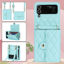 Load image into Gallery viewer, Casekis Crossbody Cardholder Phone Case For Galaxy Z Flip 4 Green
