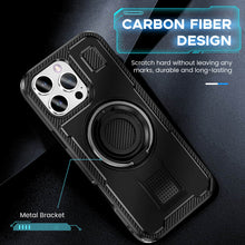 Cargar imagen en el visor de la galería, Casekis Rotating Stand Shockproof Phone Case Black
