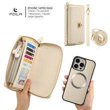 Cargar imagen en el visor de la galería, Casekis Multifunction Tote Crossbody Solid Color Phone Bag Beige
