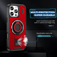 Cargar imagen en el visor de la galería, Casekis Rotating Stand Shockproof Phone Case Red
