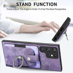 Casekis Ring Cardholder Portable Phone Case Purple