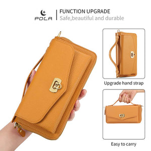 Casekis Multifunction Tote Crossbody Solid Color Phone Bag Orange