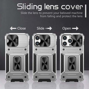 Casekis Magnetic Suction Stand Shockproof Protective Case Silver