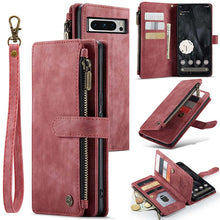 Load image into Gallery viewer, Casekis Leather Zipper Phone Case Red
