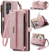 Charger l&#39;image dans la galerie, Casekis Crossbody Leather Wallet RFID Phone Case Pink
