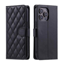 Load image into Gallery viewer, Casekis 3 Card Leather Crossbody Wallet Phone Case Black
