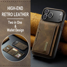 Load image into Gallery viewer, Casekis Magnetic Wallet Detachable Phone Case Coffee
