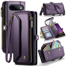 Load image into Gallery viewer, Casekis Cardholer Zipper Wallet Crossbody Phone Case Purple
