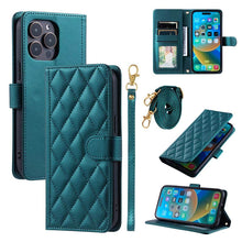 Load image into Gallery viewer, Casekis 3 Card Leather Crossbody Wallet Phone Case Green
