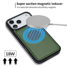 Load image into Gallery viewer, CASEKIS 2-in-1 Magnetic Detachable Wallet Case with RFID Blocking, 16 Card Slots &amp; Zipper Pocket Green

