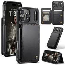 Lade das Bild in den Galerie-Viewer, Casekis RFID Cardholder Wallet Phone Case Black
