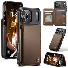 Lade das Bild in den Galerie-Viewer, Casekis RFID Cardholder Wallet Phone Case Brown
