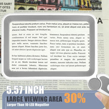 Load image into Gallery viewer, Rechargeable 5X Large Page Magnifier with Lightfor Reading
