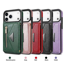 Load image into Gallery viewer, Casekis Crossbody Strap Leather Magnetic Wallet Phone Case Red
