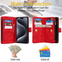 画像をギャラリービューアに読み込む, Casekis Crossbody 9 Card Holder Phone Case Red
