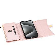 Load image into Gallery viewer, Casekis 7-Slot Foldable Crossbody Wallet Phone Case Rose Gold
