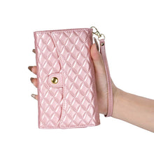 Load image into Gallery viewer, Casekis 7-Slot Foldable Crossbody Wallet Phone Case Rose Gold
