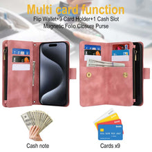 Cargar imagen en el visor de la galería, Casekis Crossbody 9 Card Holder Phone Case Rose Gold
