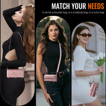 Charger l&#39;image dans la galerie, Casekis Crossbody Leather Wallet RFID Phone Case Pink
