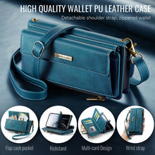 Charger l&#39;image dans la galerie, Casekis Crossbody Leather Wallet RFID Phone Case Green
